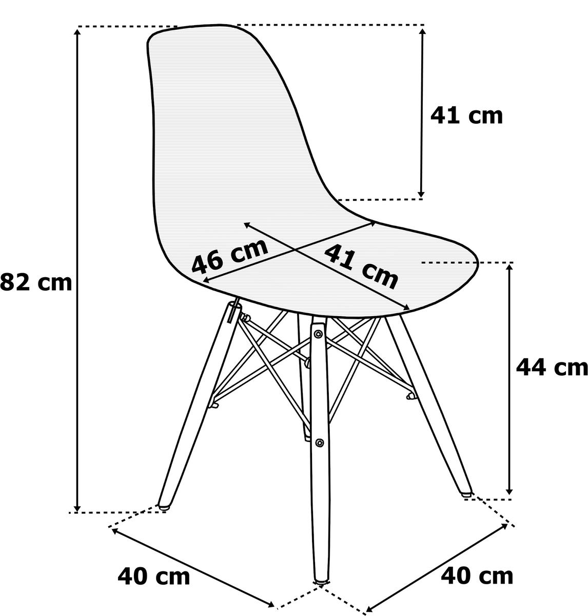 Krzesło plastikowe MILANO Black DSW białe nr. 2