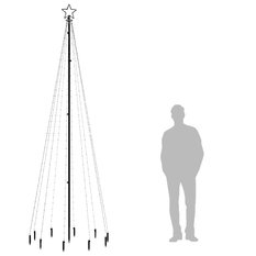 Choinka z kołkiem gruntowym, 310 niebieskich LED, 300 cm - Miniaturka zdjęcia nr 9