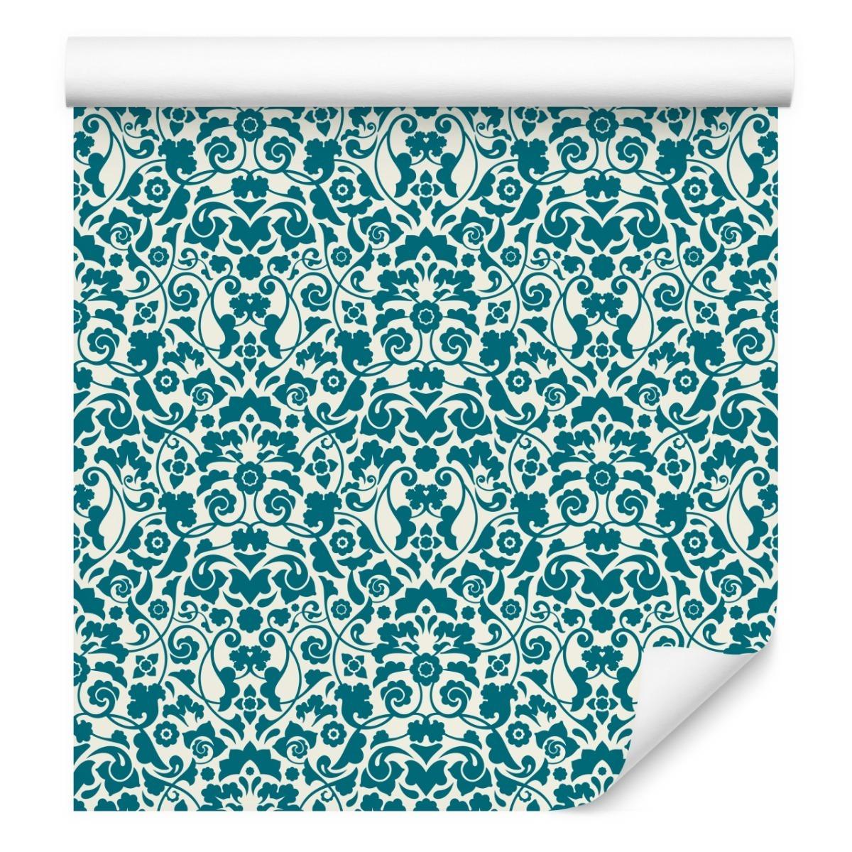 Tapeta Do Sypialni Turkusowe ORNAMENTY Modne Wzory  nr. 7