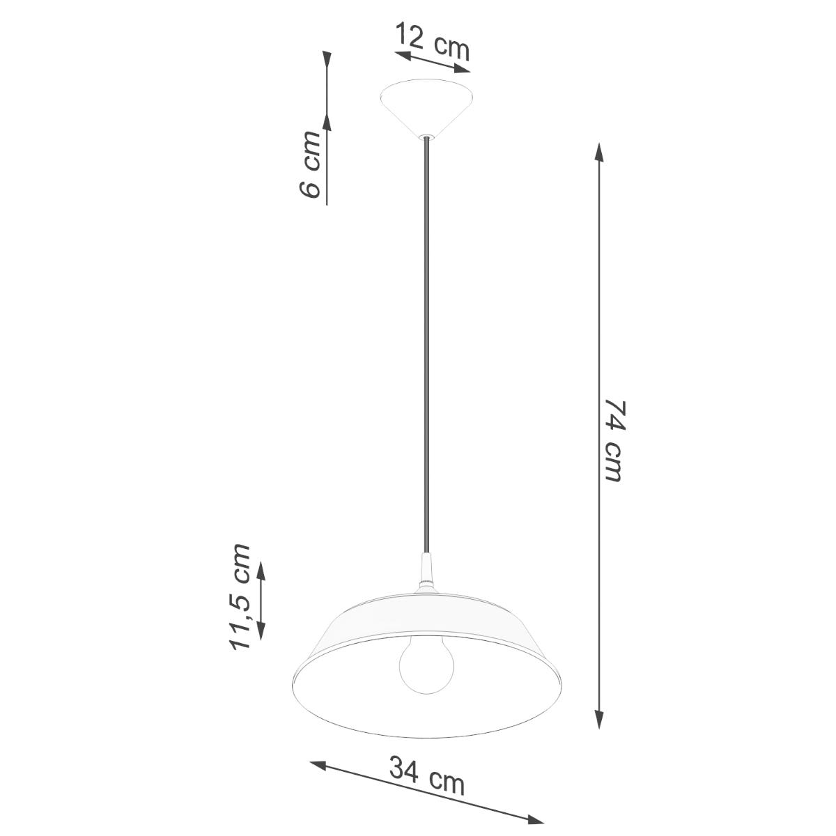 Lampa wisząca FRIKA czarna 74x34x34cm nowoczesna E27 do salonu nr. 10