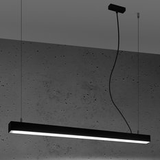 Lampa wisząca PINNE 90 czarna 4000K 150x6x90cm nowoczesna LED do salonu - Miniaturka zdjęcia nr 3