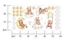 Naklejki Ścienne Dla Dzieci Misie Gwiazdy 60x30 Króliczki ZESTAW - Miniaturka zdjęcia nr 2