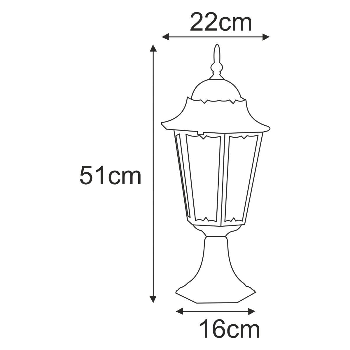 Lampa ogrodowa stojąca K-5006S LOZANA 22x51x16 cm do ogrodu czarny nr. 5