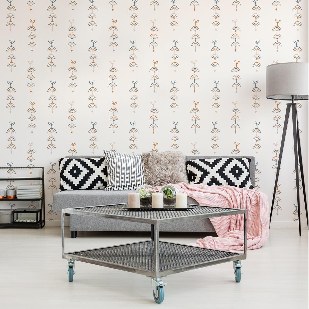 Tapeta Do Przedpokoju Kolorowe TĘCZE w Stylu Boho  nr. 7