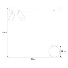 Lampa sufitowa K-4137 ALBIO 68x85x14 cm do salonu lub pokoju czarny/biały matowy - Miniaturka zdjęcia nr 5