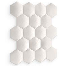 Panele tapicerowane 26x30 na ścianę hexagon kremowy - Miniaturka zdjęcia nr 5