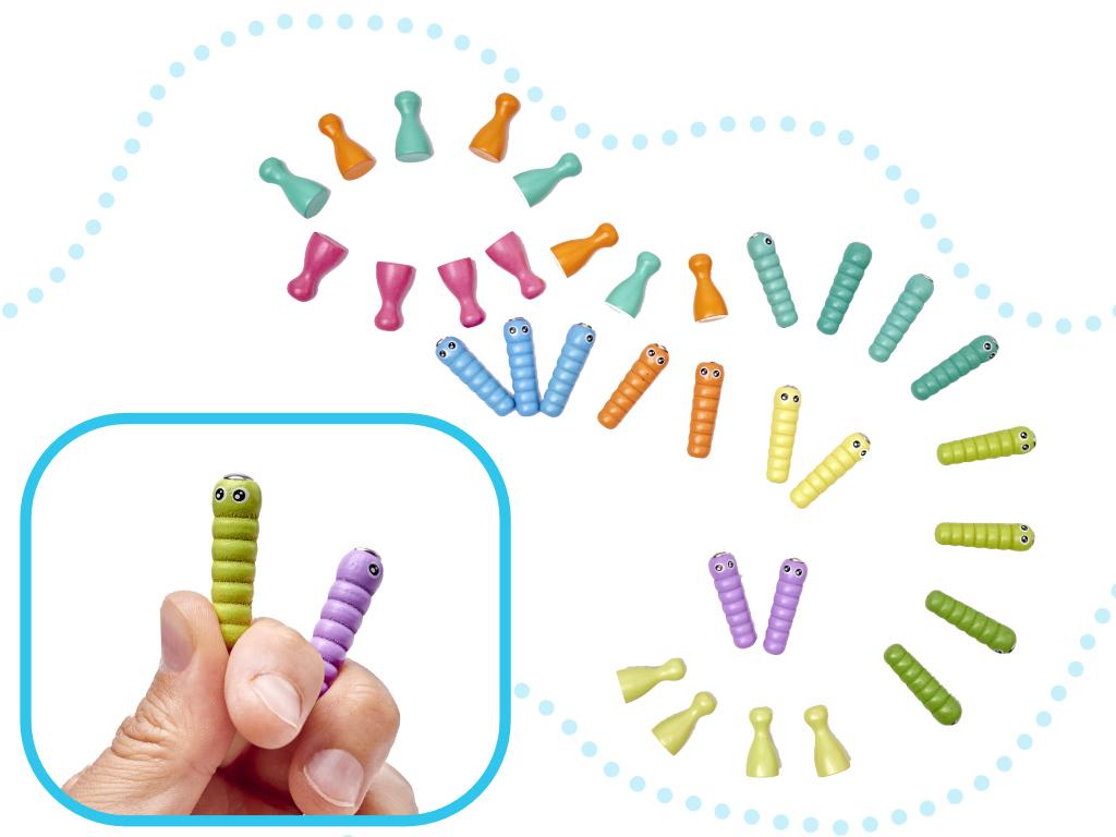 Gra zręcznościowa rodzinna rybki gąsienice łowienie montessori zabawka dla dziecka nr. 7