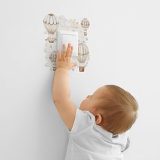 Naklejka Pod Włącznik Do Pokoju Dziecięcego Balony 20x20 Chmurki Gwiazdy Boho - Miniaturka zdjęcia nr 5
