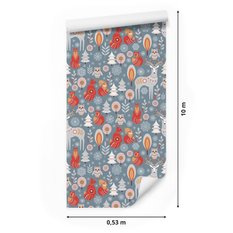 Tapeta Flizelinowa Kolorowe LEŚNE ZWIERZĘTA Drzewa  - Miniaturka zdjęcia nr 2