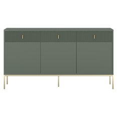 Komoda Maggiore 154 cm 3D3S smoke green złoty biały - Miniaturka zdjęcia nr 2