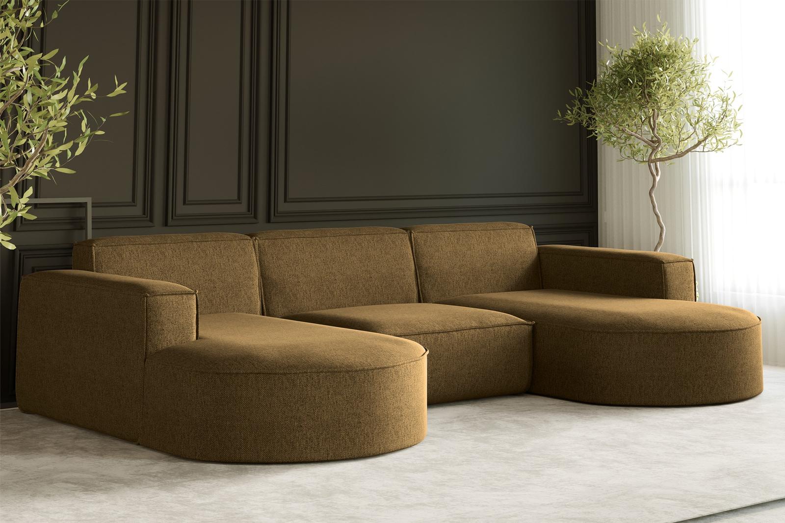 Sofa MODENA STUDIO U 299x78x165 cm w kształcie U bez funkcji spania do salonu NEVE khaki nr. 2