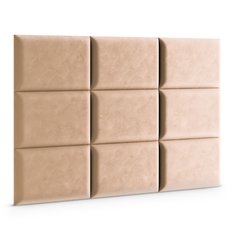  Panele tapicerowane 50x40 cm na ścianę magic velvet beżowy - Miniaturka zdjęcia nr 3