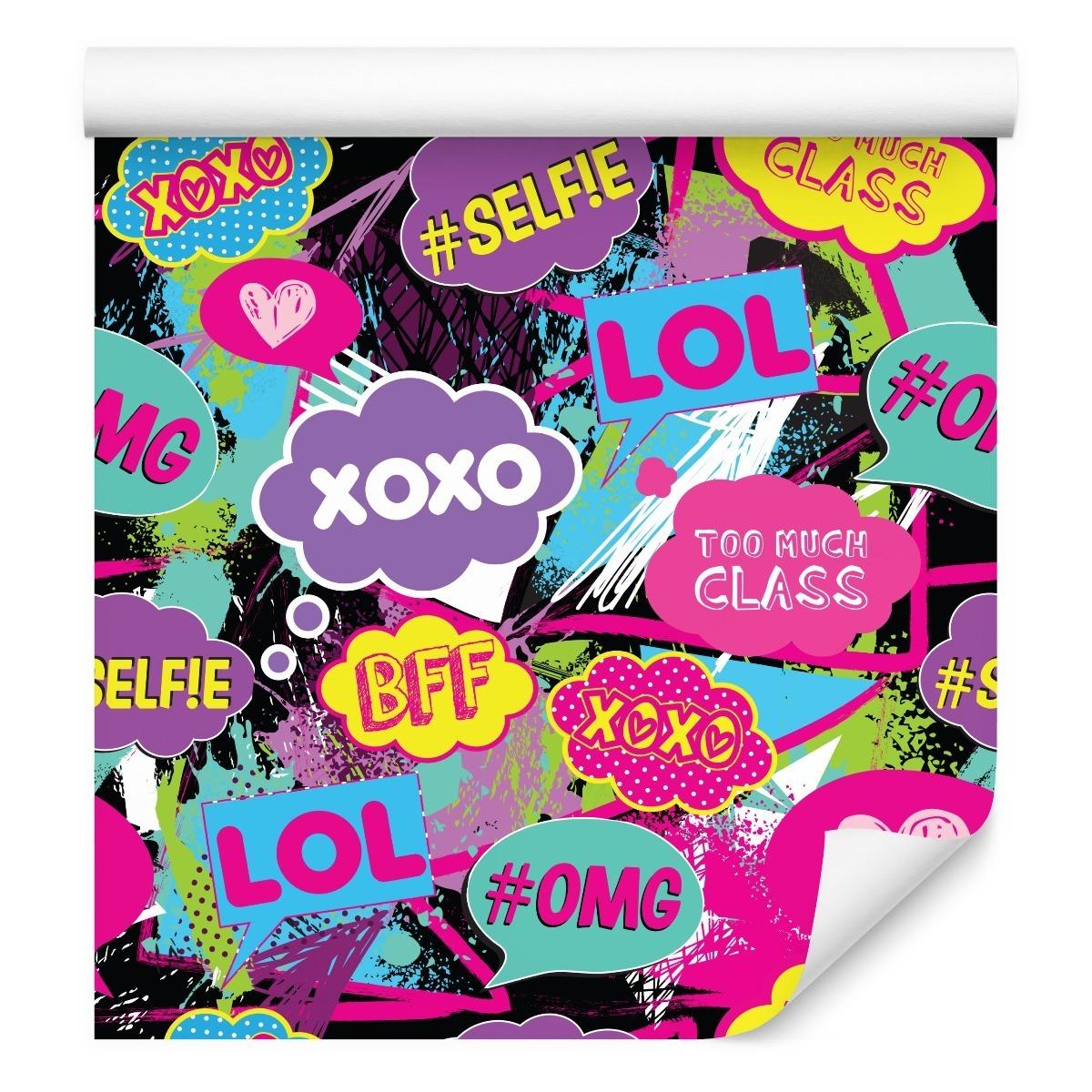 Tapeta Dla Dziewczyny POP-ART Kolorowe Emotikony  nr. 7