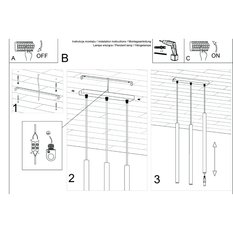 Lampa wisząca Pastelo beżowa 94x5x30cm do sypialni salonu beżowa - Miniaturka zdjęcia nr 6