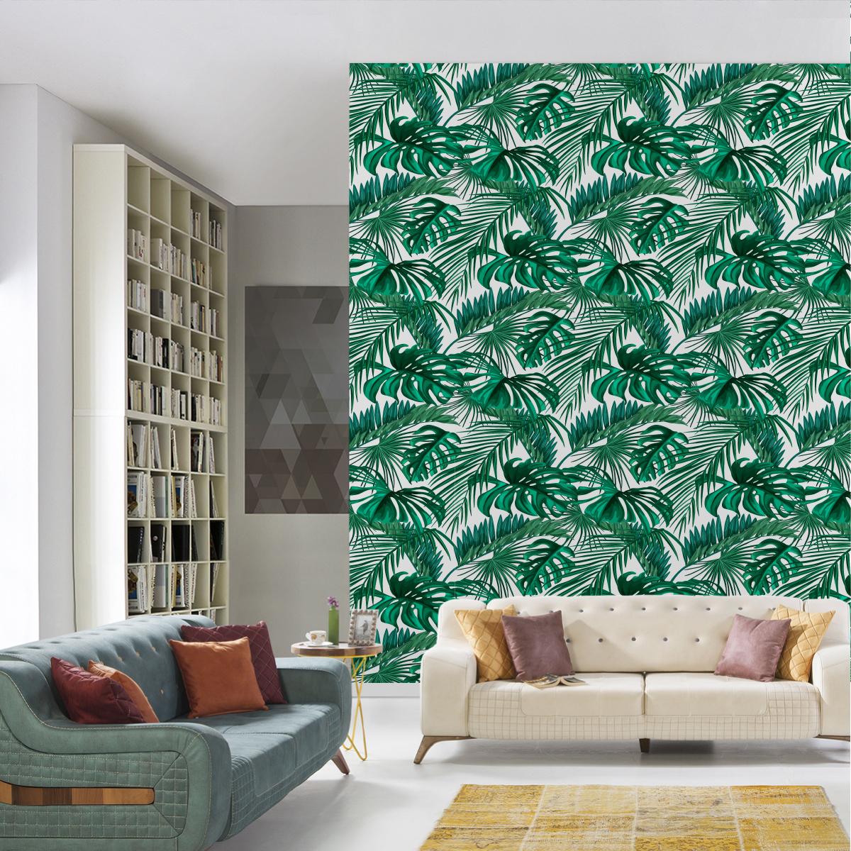 Tapeta, Liście Monstera, Efekt 3D, Dekoracja Nowoczesna, Do Sypialni nr. 5