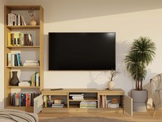Szafka RTV Malwa 36x140x40 cm do salonu dąb artisan kaszmir beż - Miniaturka zdjęcia nr 8
