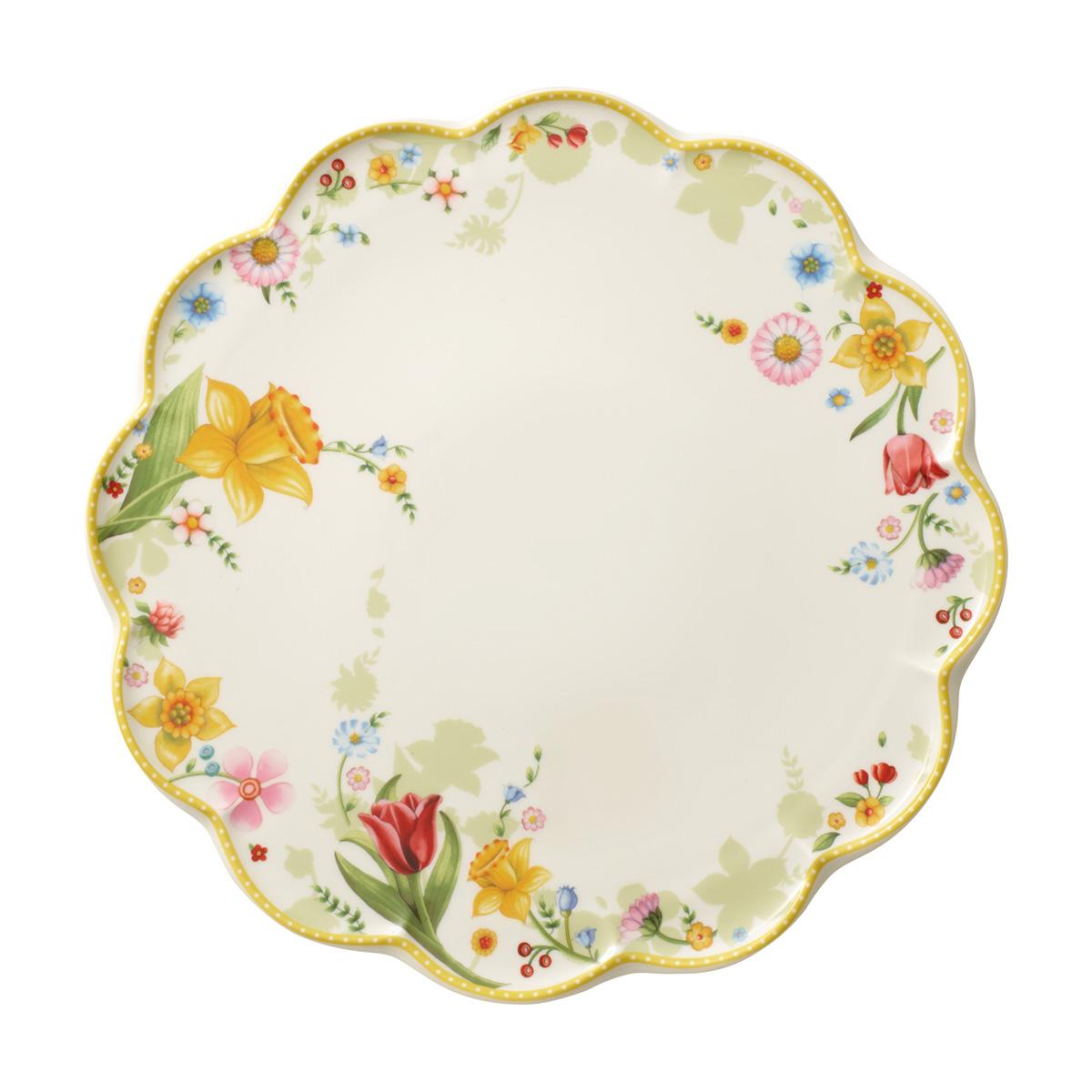 Talerz na ciasto 33 cm Spring Awakening Villeroy & Boch kolorowy do jadalni