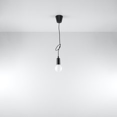 Lampa wisząca DIEGO 1 czarna 90x9x9cm nowoczesna E27 do salonu - Miniaturka zdjęcia nr 5