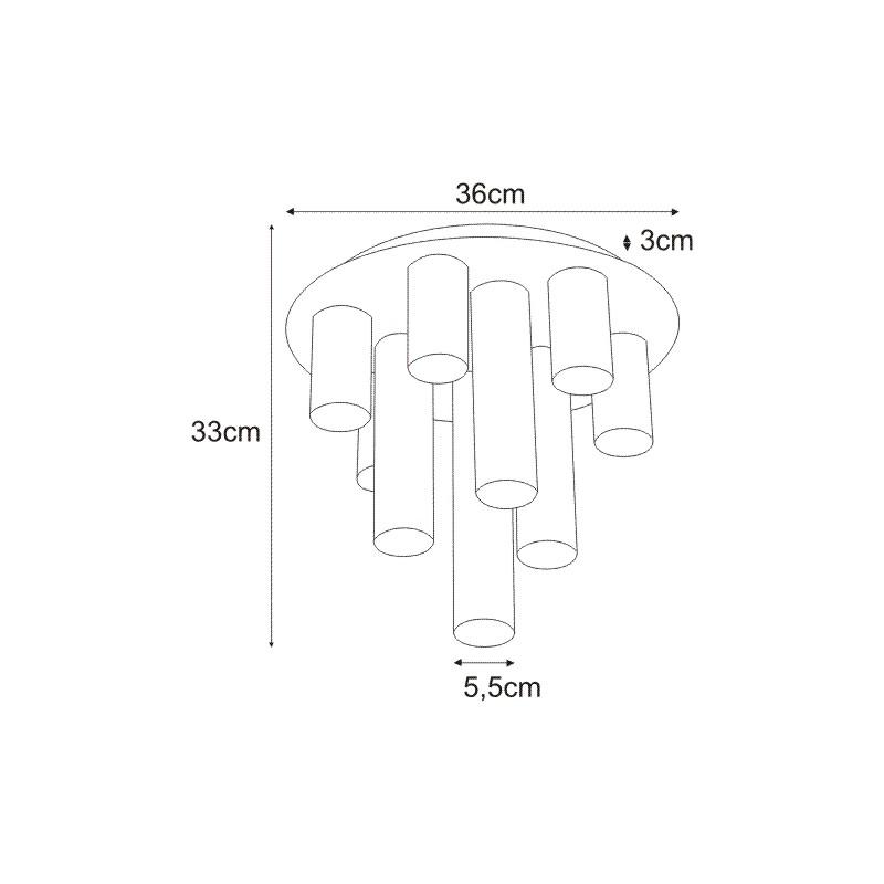 Lampa sufitowa K-4402 MILE BLACK 36x33x36 cm do salonu lub kuchni czarny nr. 2