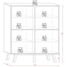 Komoda Tokio Le 120 cm do salonu dąb craft biały mat - Miniaturka zdjęcia nr 3