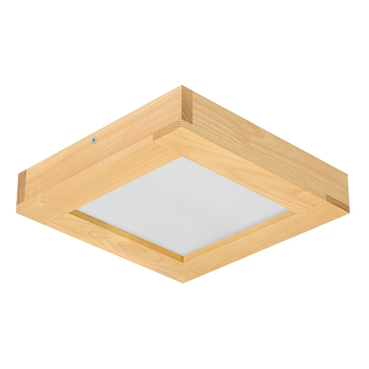 Panel LED 25 x 25 x 5 cm plafon z drewna jesionowego 24W 4000K do salonu nr. 3