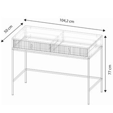 Toaletka Maggiore 104,2 cm do pokoju garderoby sypialni czarny złoty - Miniaturka zdjęcia nr 7