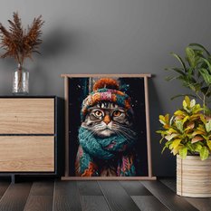 MALOWANIE PO NUMERACH Kot 40x50 cm Obrazy Do Malowania po numerach Z RAMĄ 40x50 cm Oh Art! - Miniaturka zdjęcia nr 2