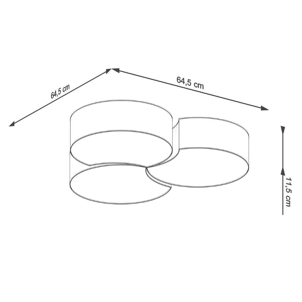 Plafon CIRCLE 3B biały 11.5x64.5x64.5cm E27 nowoczesna lampa do salonu nr. 4