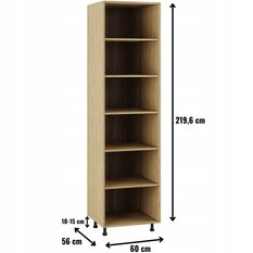 Korpus szafka kuchenna dolna słupek 60x230x56 cm z akcesoriami dąb kamienny - Miniaturka zdjęcia nr 2