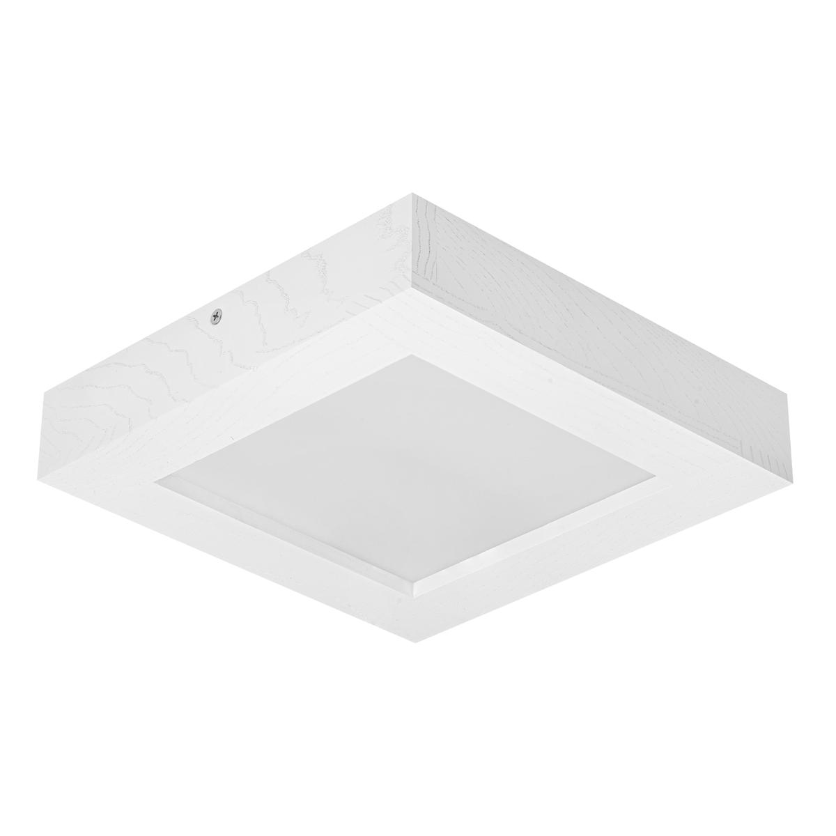 Panel LED 25 x 25 x 5 cm plafon z drewna biały 24W 3000K do salonu nr. 3