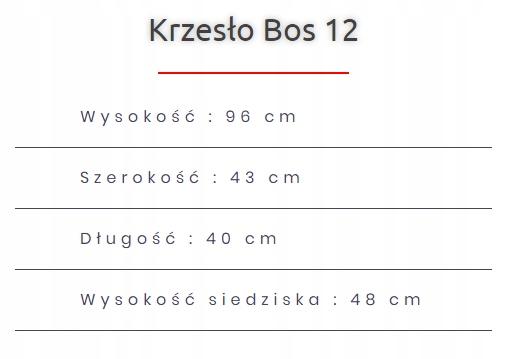 Krzesło BOS 12 40x43x96 cm z drewna litego tapicerowane do jadalni brązowe beżowe obicie nr. 3