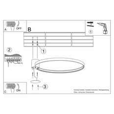 Plafon RIO 55 biały 3000K 13x61x55cm lampa LED do salonu - Miniaturka zdjęcia nr 8