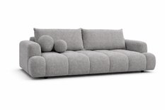 Kanapa rozkładana trzyosobowa z funkcją spania Mediolan 250x112x90 cm sofa z funkcją spania tkanina LOOP szara - Miniaturka zdjęcia nr 2