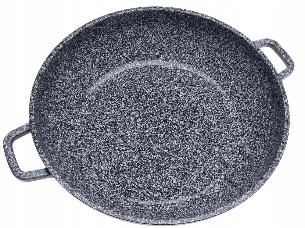 Garnek 32 cm 5,5 l niski marmurowy wok indukcja do kuchni nr. 5