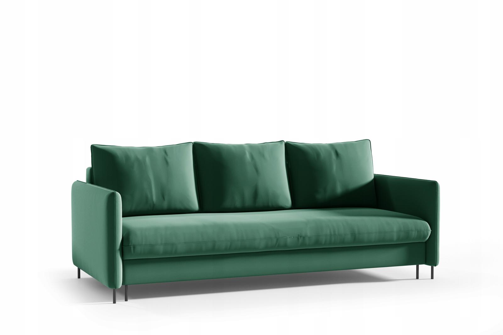 Kanapa BELISSA 216x91x95 cm sofa z funkcją spania z pojemnikiem RIVIERA  jasnoszara do salonu nr. 4