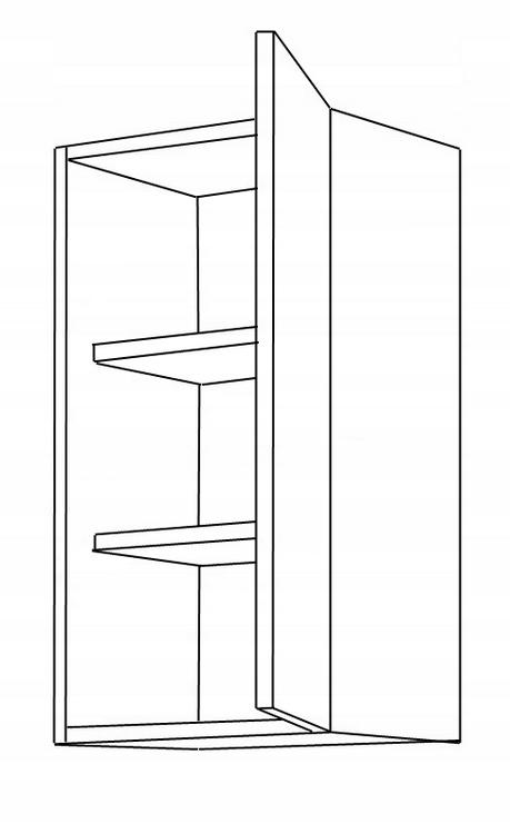 Szafka kuchenna górna 30x31x71,5 cm wisząca z półkami z cichym domykiem orzech okapi czarny do kuchni nr. 2