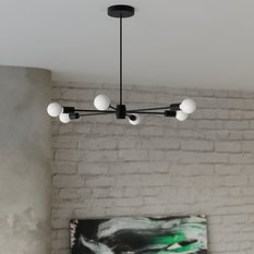 Żyrandol LANGO 46x68x86.5cm nowowczesna czarna lampa wisząca E27 do salonu - Miniaturka zdjęcia nr 8