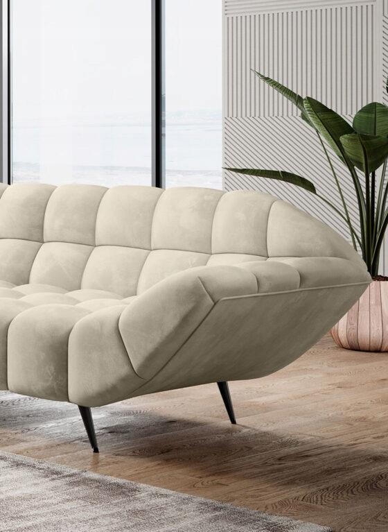 Sofa GAPPA 200x94x82 cm nowoczesna kanapa pikowana wersal beżowa do salonu nr. 4