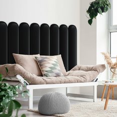Panele tapicerowane  30x100 cm na ścianę płotek eko skóra czarny - Miniaturka zdjęcia nr 5