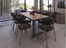 2x krzesło tapicerowane do jadalni VANO stelaż kolor dąb, tkanina szenil grafit cena za jedną sztukę 220 zł - Miniaturka zdjęcia nr 2