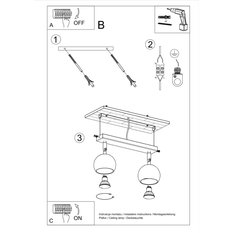 Plafon OCULARE 2 biały 16x10x30cm nowoczesna lampa GU10 do salonu  - Miniaturka zdjęcia nr 5