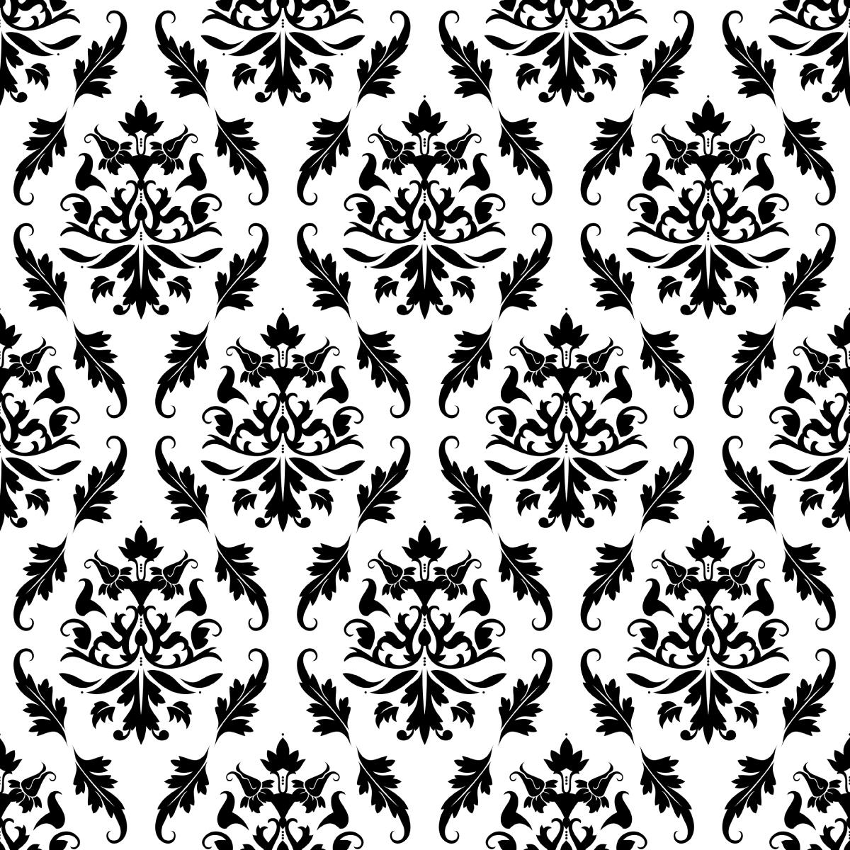 Tapeta Czarno-Białe ORNAMENTY Eleganckie Wzory  nr. 7