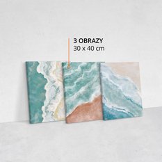 Obrazy Do Salonu MORZE Fale Plaże Abstrakcja 90x40cm - Miniaturka zdjęcia nr 2