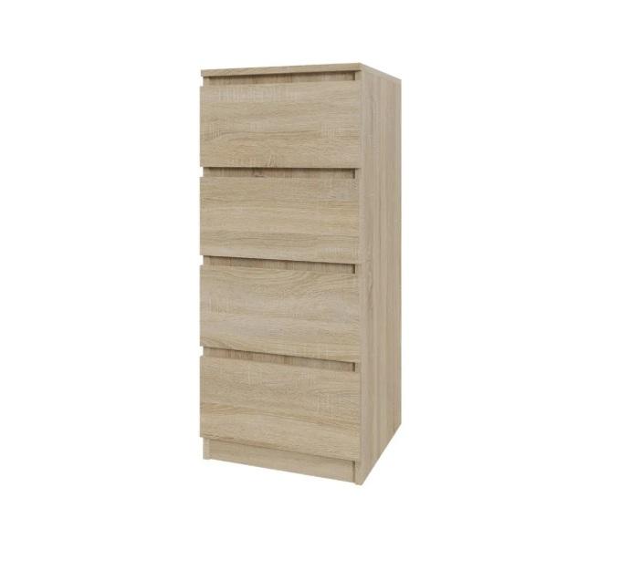Komoda MARTUSIA 40x40x97 cm z 4 szufladami dąb sonoma do salonu i sypialni