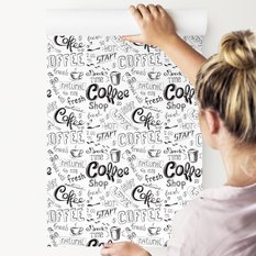 Tapeta napisy kawa filiżanki typografia do jadalni  - Miniaturka zdjęcia nr 4