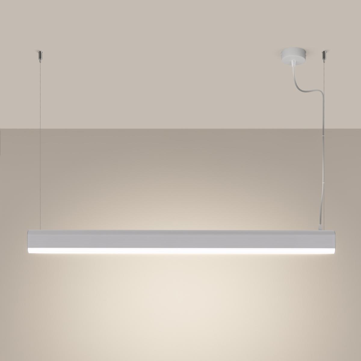 Lampa wisząca FARGE biała LED 4000K 150x8x120cm nowoczesna LED do salonu nr. 3