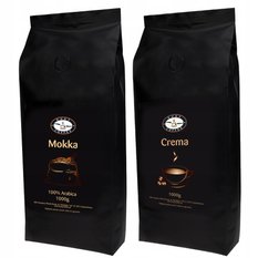 Kawa Ziarnista KusyCoffee Crema i Mokka 2x1kg - Miniaturka zdjęcia nr 1