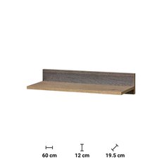 Szafka wisząca 60x19,5x12 cm Romero z jedną półką dąb canyon arusha do pokoju - Miniaturka zdjęcia nr 2