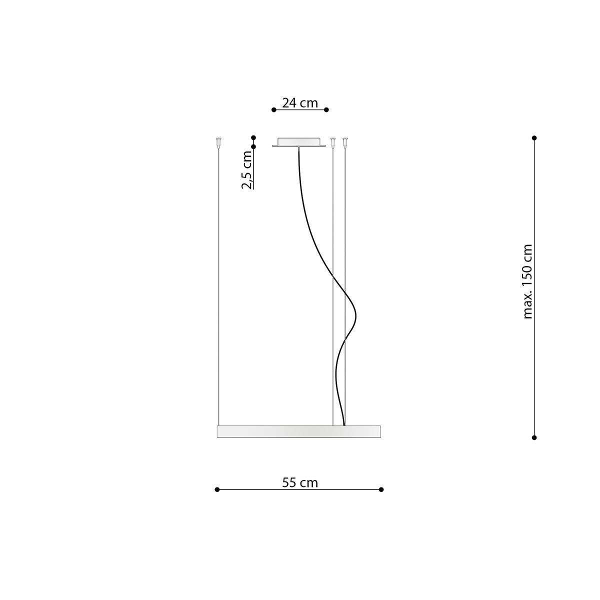 Żyrandol RIO 55 biały LED 150x55x55cm noowczesna lampa wisząca LED do salonu nr. 8