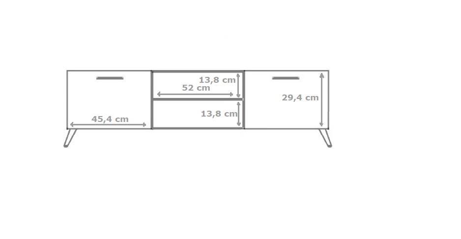 Meblościanka Fiord 230 cm meble do salonu pokoju biały dąb artisan nr. 4